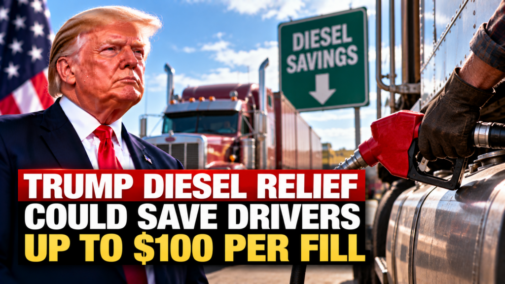 Trump diesel relief executive order allowing temporary highway use of tax-free red-dyed diesel to reduce fuel costs for American farmers and truckers.