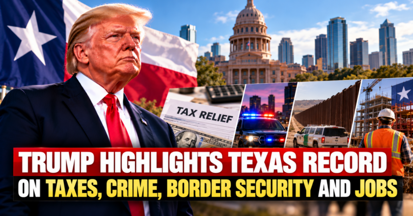 Trump Highlights Texas Record on Taxes, Crime, Border Security and Jobs