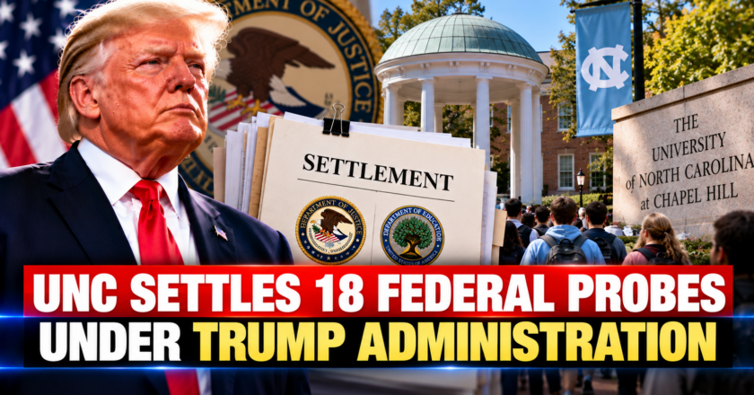 UNC Settles 18 Federal Probes Under Trump Administration