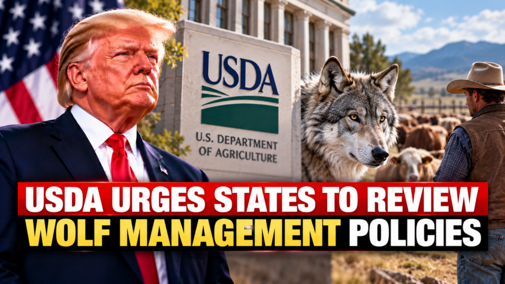 USDA wolf management initiative following Trump's executive order encourages states to review wolf policies and help ranchers address livestock losses.